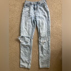 American Eagle Mom straight jean. Size O Long